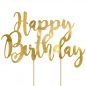Preview: Cake Topper Happy Birthday Gold